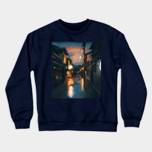 Japan Night Street Crewneck Sweatshirt